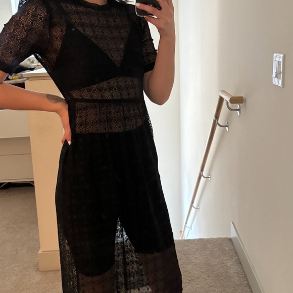 zara lace t-shirt mid dress - Picture 2 of 4